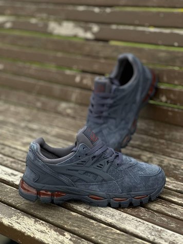 Asics Gel Kayano Trainer 21 Navy Suede Grey Red 11560-36 фото