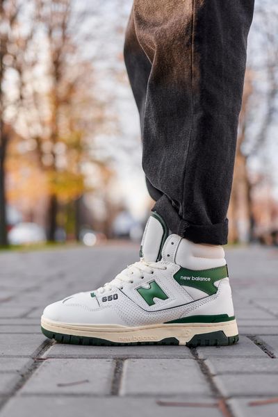 New Balance 650 Hight White Green Fur 9970-36 фото