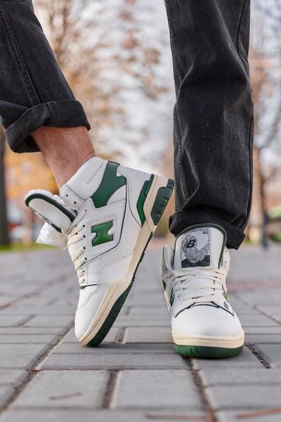 New Balance 650 Hight White Green Fur 9970-36 фото