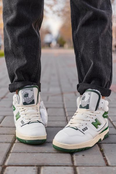 New Balance 650 Hight White Green Fur 9970-36 фото