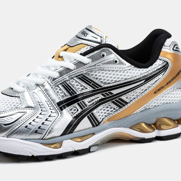 Asics Gel-Kayano 14 White Silver Black Orange 11410-40 фото