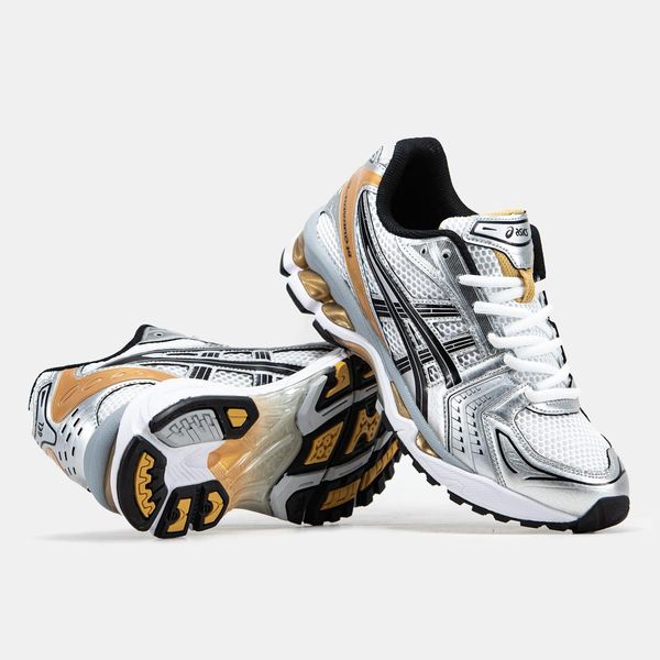 Asics Gel-Kayano 14 White Silver Black Orange 11410-40 фото