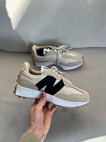 New Balance 327 Beige Black Logo 3743-36 фото