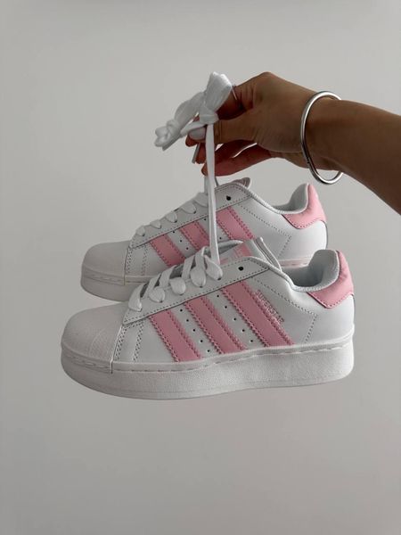 Adidas Superstar Platform White Pink 11082-36 фото