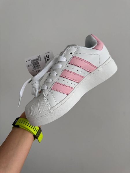 Adidas Superstar Platform White Pink 11082-36 фото