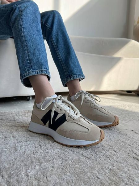 New Balance 327 Beige Black Logo 3743-36 фото