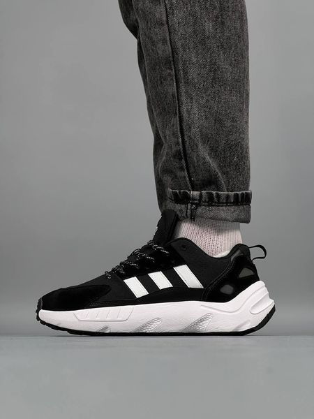 Adidas ZX 22 Boost Black White 7159-36 фото