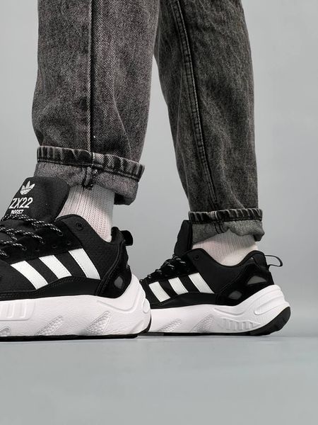 Adidas ZX 22 Boost Black White 7159-36 фото