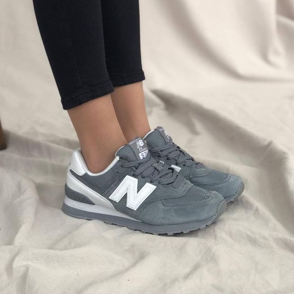 New Balance 574 Grey White (Сетка) 5 3612-36 фото