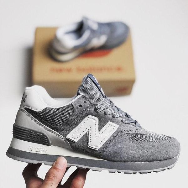 New Balance 574 Grey White (Сетка) 5 3612-36 фото