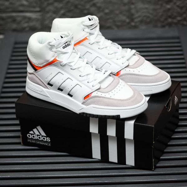 Adidas Drop Step High White Orange 8919-40 фото