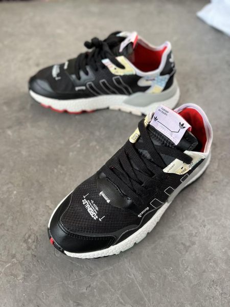 Adidas Nite Jogger Black White Red 2540-36 фото