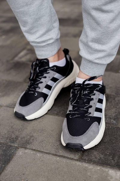 Adidas ZX 22 Boost Black White Grey 3145-36 фото