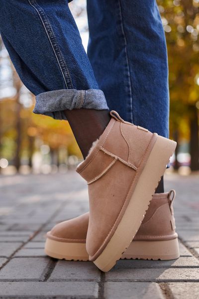 Ugg Classic Ultra Mini Platform Beige v2 9762-36 фото