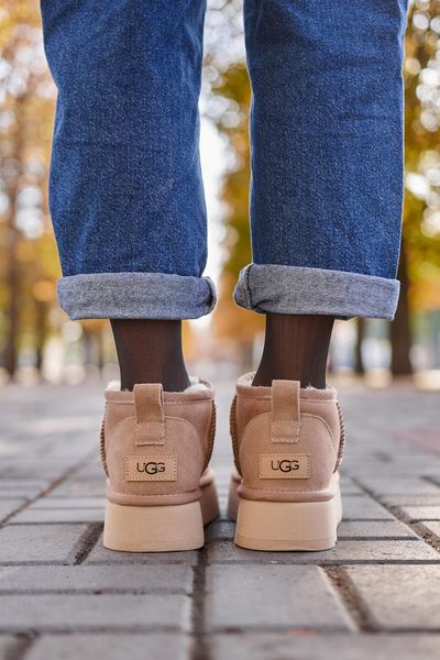 Ugg Classic Ultra Mini Platform Beige v2 9762-36 фото