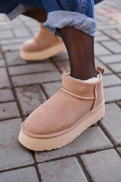 Ugg Classic Ultra Mini Platform Beige v2 9762-36 фото