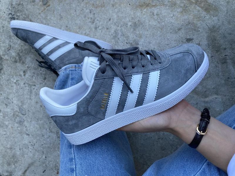 Adidas Gazelle Grey White 9573-36 фото