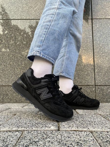 New Balance 574 Black (Хутро) 9745-36 фото