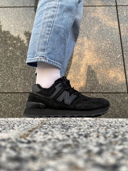 New Balance 574 Black (Хутро) 9745-36 фото