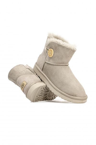 Ugg Mini Bailey Button Light Grey 10130-36 фото