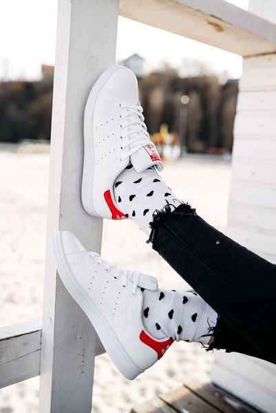 Adidas Stan Smith White Red 2860-36 фото