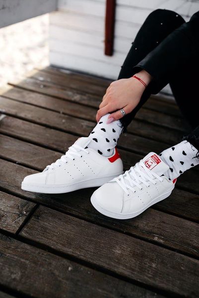 Adidas Stan Smith White Red 2860-36 фото