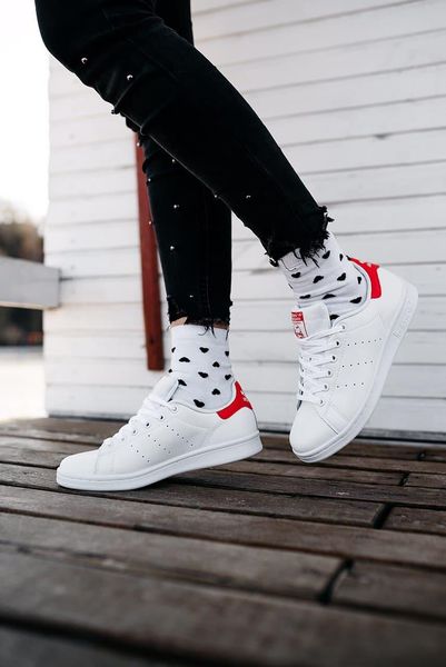 Adidas Stan Smith White Red 2860-36 фото