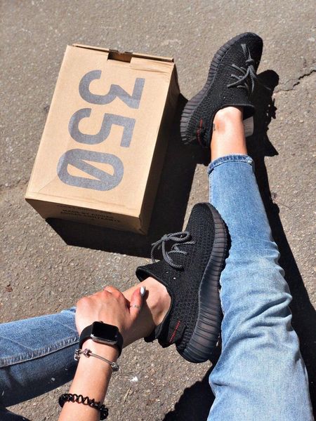 Adidas Yeezy 350 v2 BLACK (full ref) 11795-36 фото