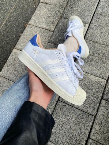 Adidas Superstar White Blue 10243-36 фото