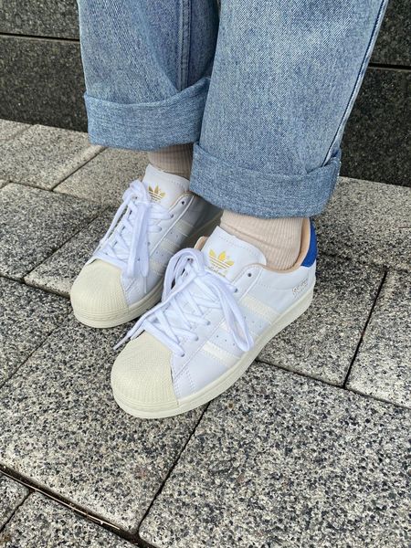 Adidas Superstar White Blue 10243-36 фото