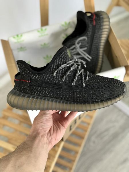 Adidas Yeezy Boost 350 V2 Black (Полный рефлектив) 6137-36 фото