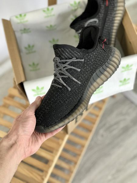 Adidas Yeezy Boost 350 V2 Black (Полный рефлектив) 6137-36 фото