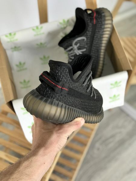 Adidas Yeezy Boost 350 V2 Black (Полный рефлектив) 6137-36 фото