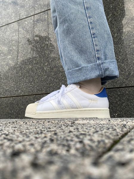 Adidas Superstar White Blue 10243-36 фото