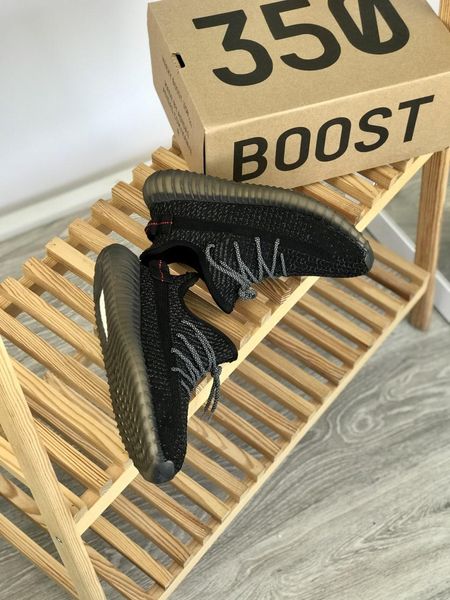 Adidas Yeezy Boost 350 V2 Black (Полный рефлектив) 6137-36 фото