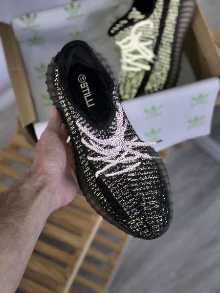 Adidas Yeezy Boost 350 V2 Black (Полный рефлектив) 6137-36 фото