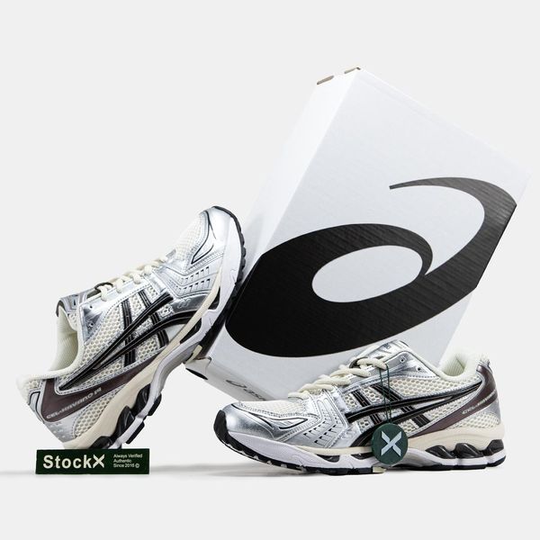 Asics Gel-Kayano 14 White Silver Black V2 11408-36 фото