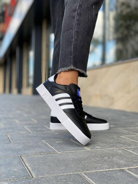 Adidas Samba Black White (шкіра) 7594-36 фото