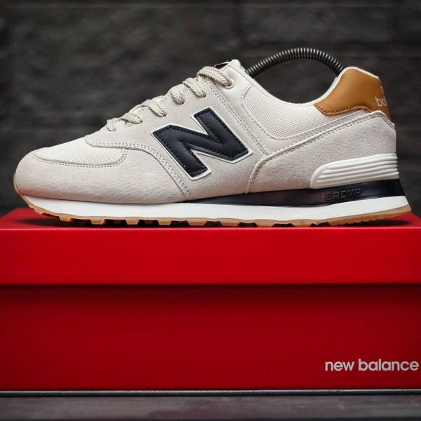 New Balance 574 Beige Black 2.0 8977-36 фото