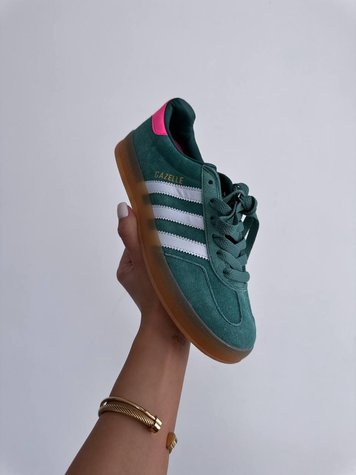 Adidas Gazelle Indoor Collegiate Green Pink 11323-36 фото