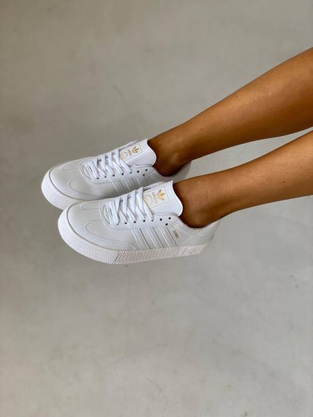 Adidas Samba All White Шкіра 2814-36 фото