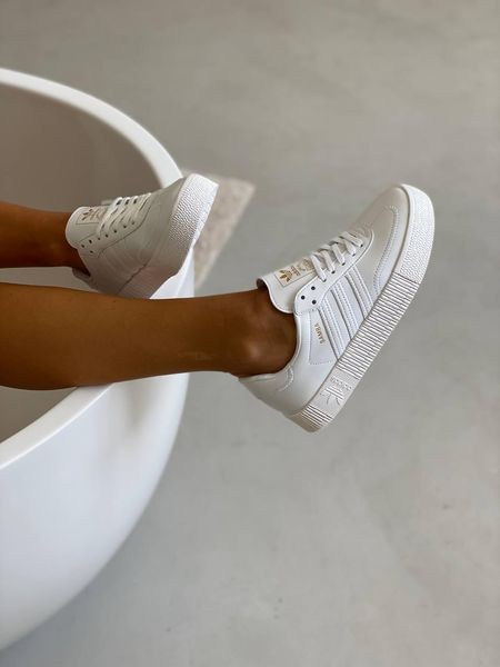 Adidas Samba All White Шкіра 2814-36 фото