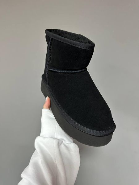 Ugg Classic Mini Platform Black Suede 9690-36 фото