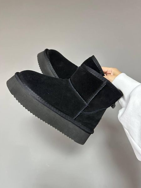 Ugg Classic Mini Platform Black Suede 9690-36 фото