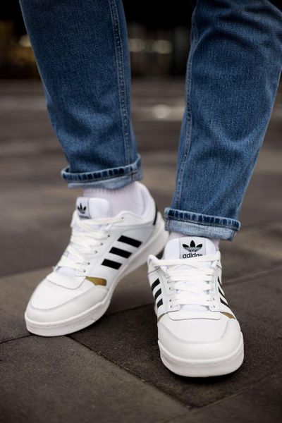 Adidas Drop Step Low White Black Gold 2926-36 фото