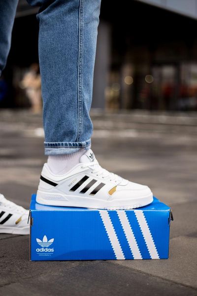 Adidas Drop Step Low White Black Gold 2926-36 фото