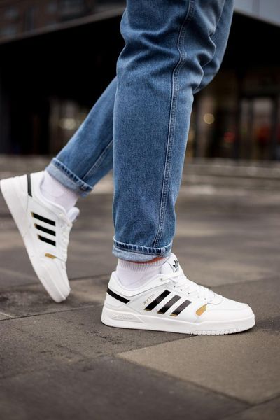 Adidas Drop Step Low White Black Gold 2926-36 фото