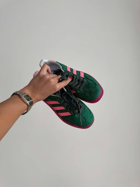 Adidas x Gucci Gazelle Green Pink 10770-36 фото