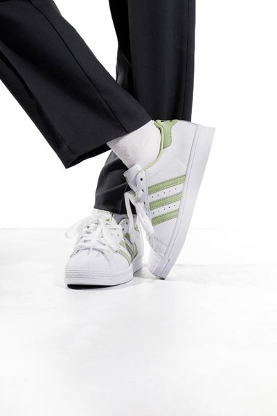 Adidas Superstar White Green 10501-36 фото