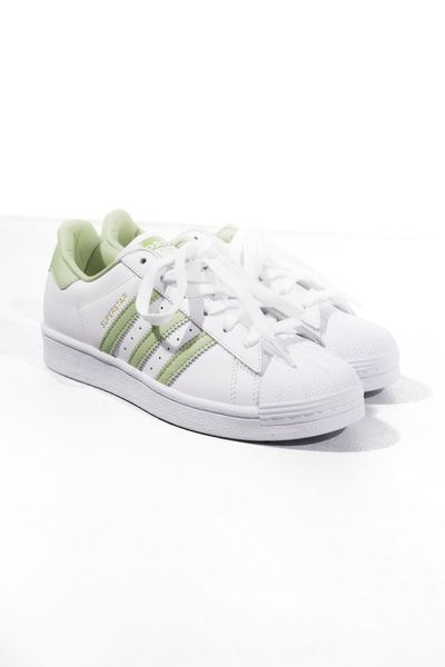 Adidas Superstar White Green 10501-36 фото